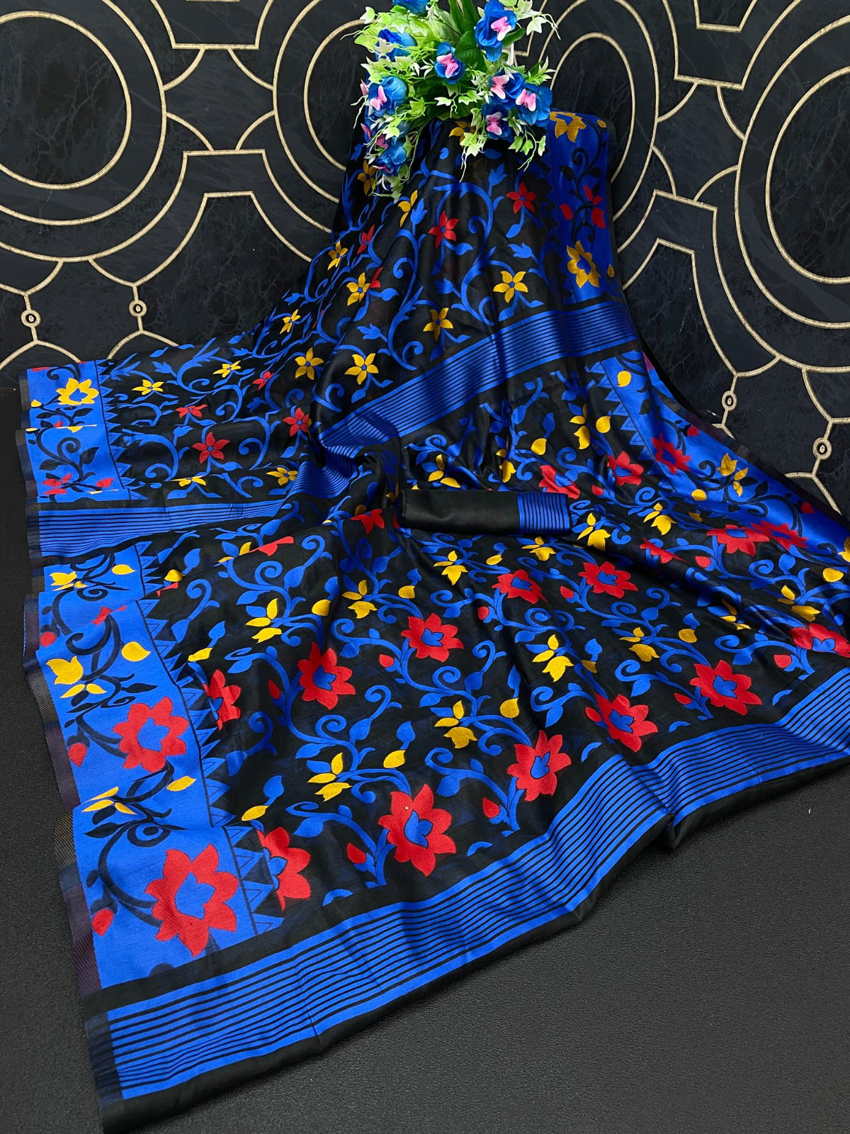 Jamdani Traditional Cotton Silk Durga Puja Special Saree Catalog